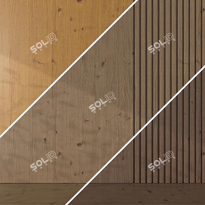 Premium Oak Textures Pack 3D model image 4