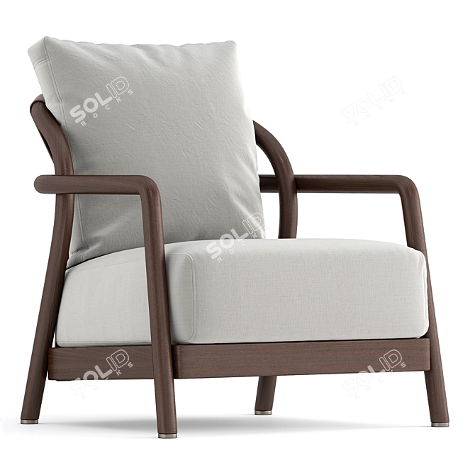 Flexform Alison Armchair: Sleek Comfort 3D model image 1