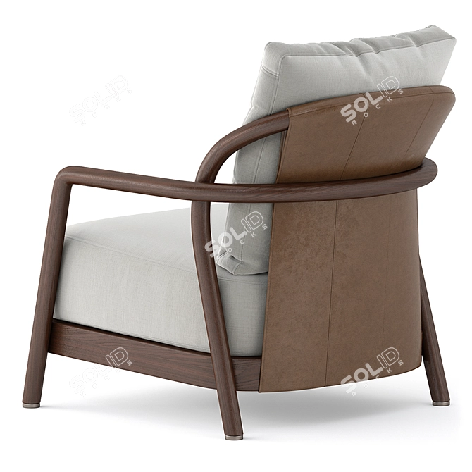 Flexform Alison Armchair: Sleek Comfort 3D model image 2