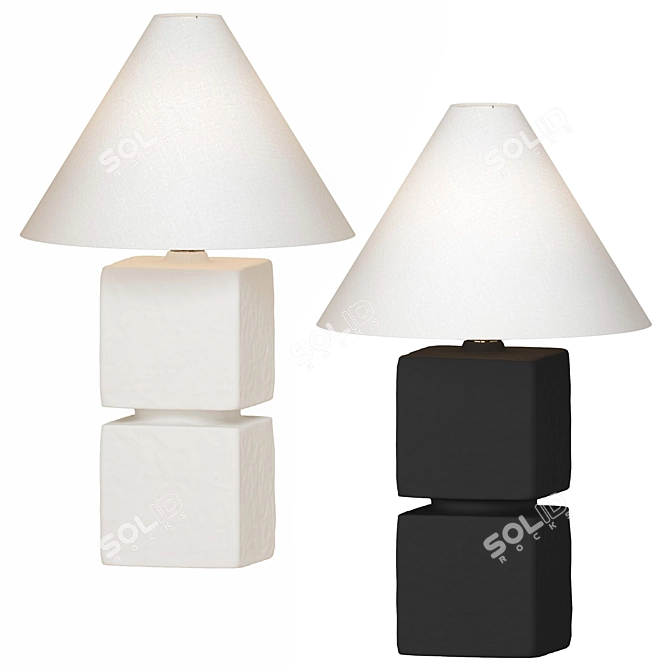  Handcrafted Ceramic Talis Table Lamp 3D model image 1