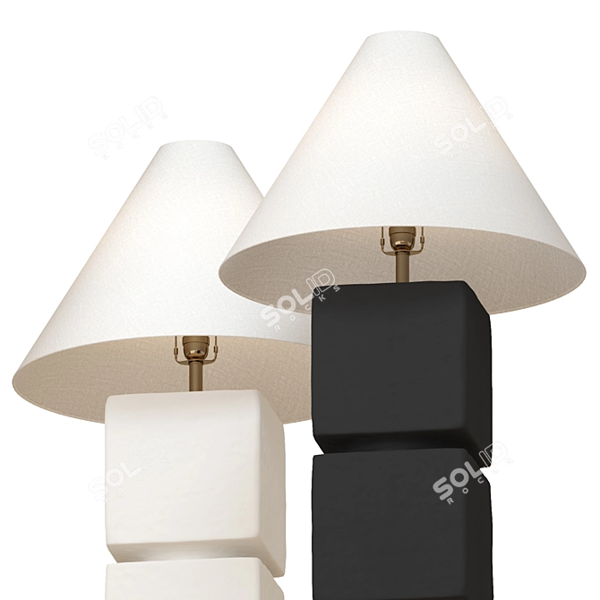  Handcrafted Ceramic Talis Table Lamp 3D model image 2