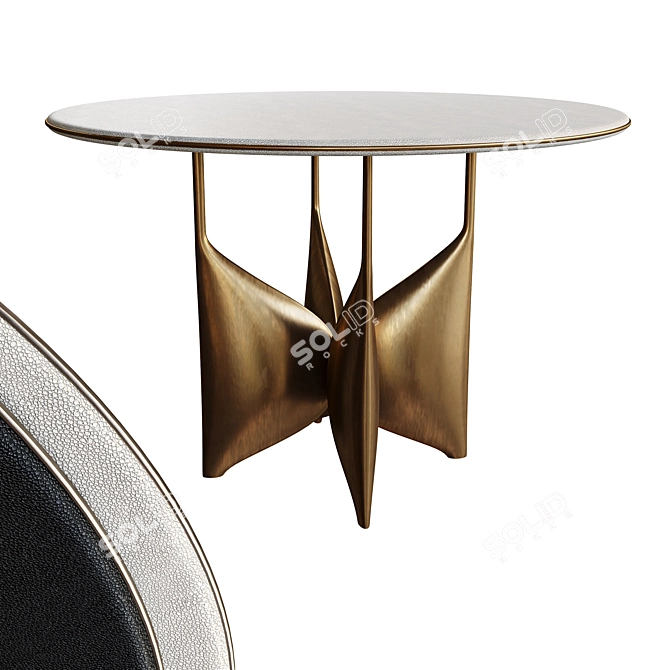 Shagreen Bronze Breakfast Table 3D model image 1