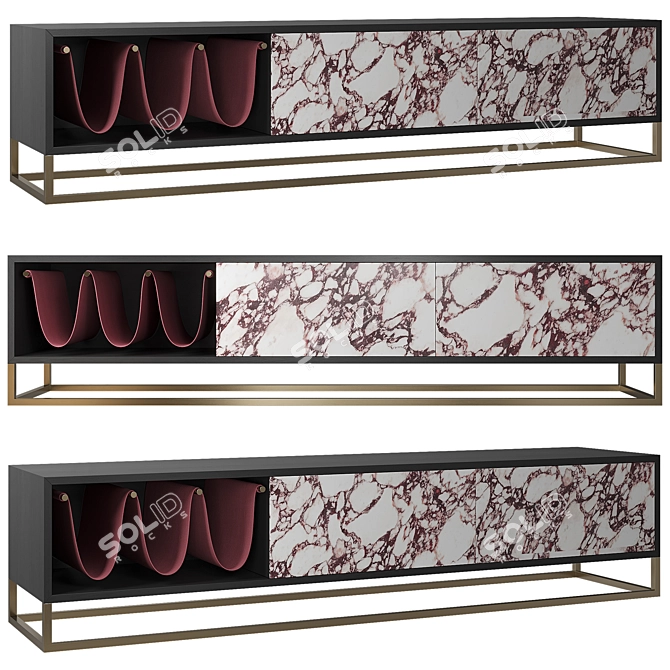 Luxury TV Stand Aston Martin 3D model image 1