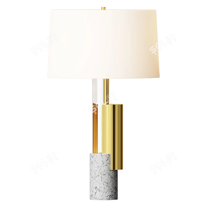 Artisanal Pepperdine Table Lamp 3D model image 1