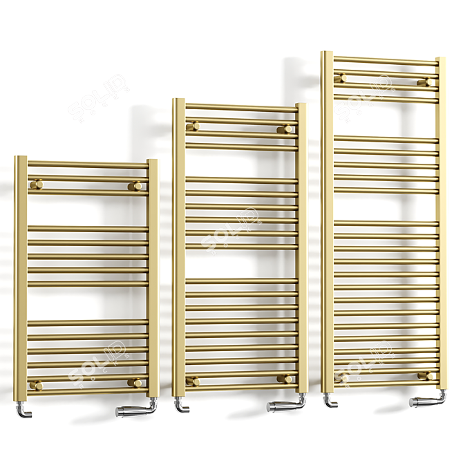 Stylish Bathroom Towel Rail 3D model image 1