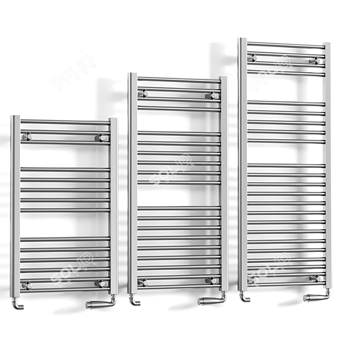 Stylish Bathroom Towel Rail 3D model image 2