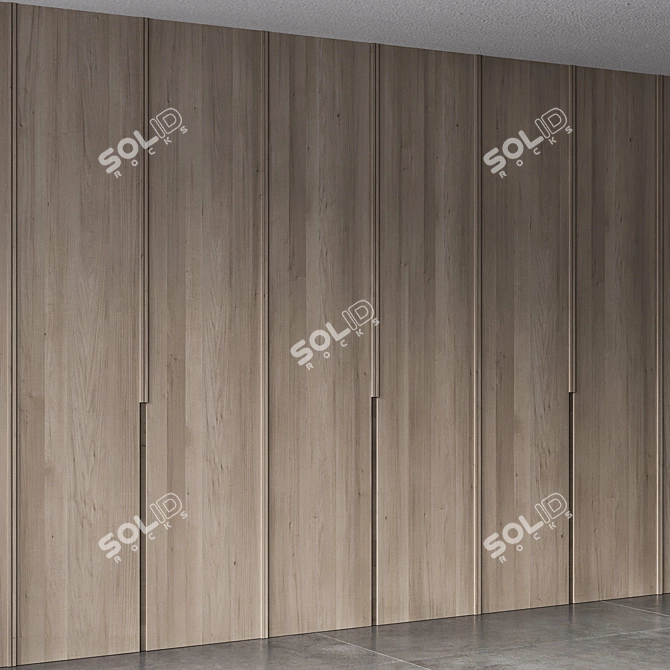 Minimalist Wardrobe Design 3D Model 3D model image 3