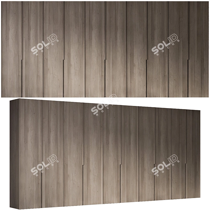 Minimalist Wardrobe Design 3D Model 3D model image 4