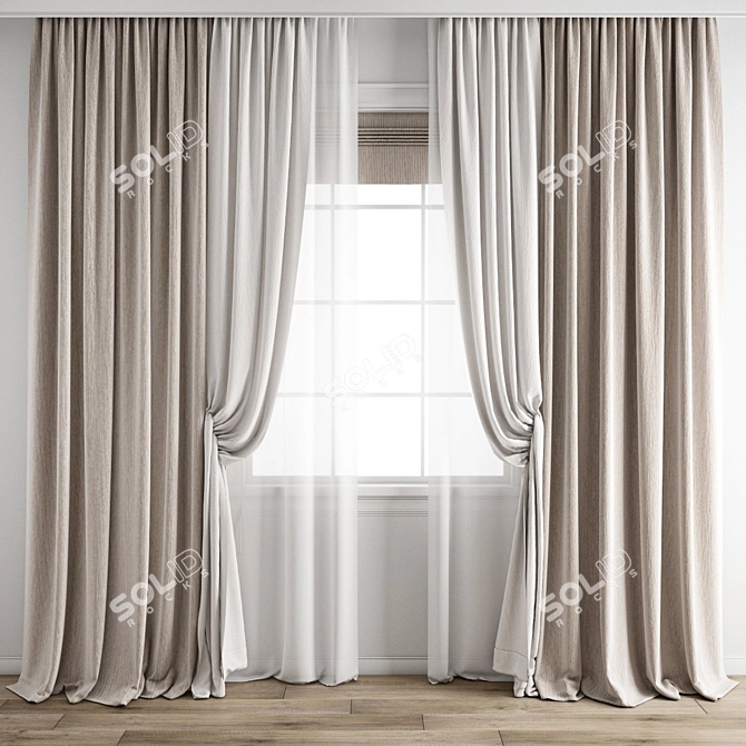 Polygonal Curtain Model Archive 3D model image 1
