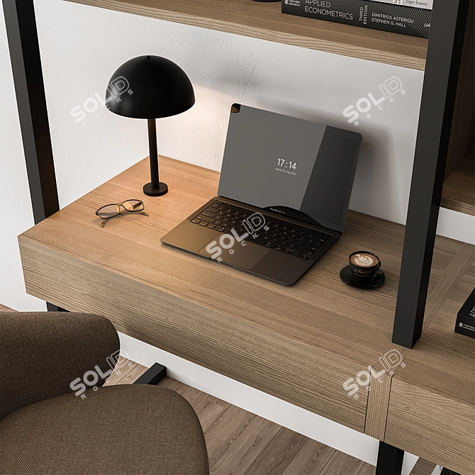 Work from Home Office Set 3D model image 2