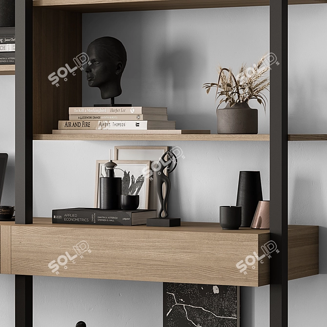 Work from Home Office Set 3D model image 4