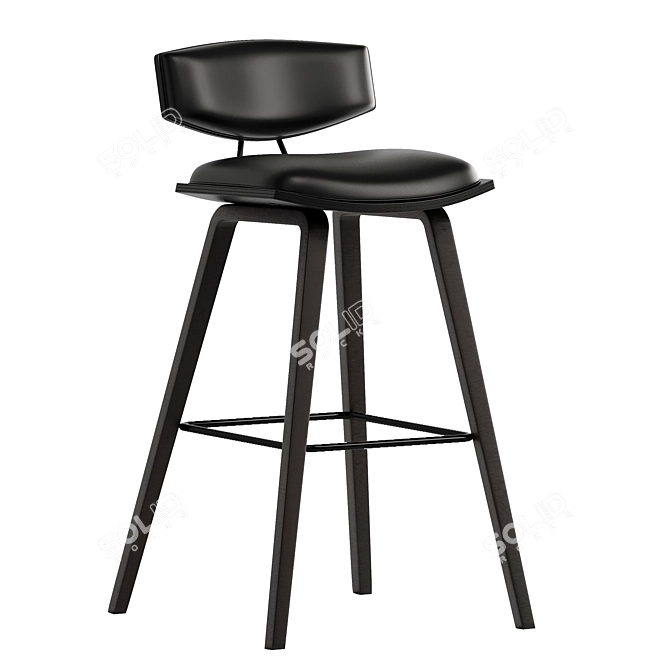 Armen Living Leather Barstool Kit 3D model image 3