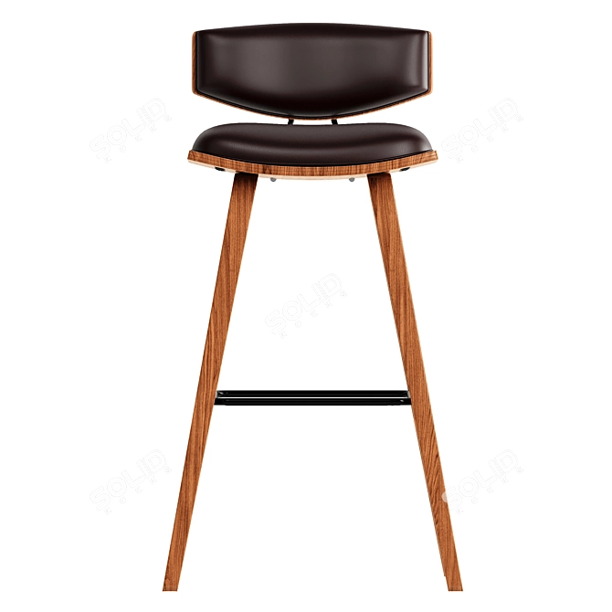 Armen Living Leather Barstool Kit 3D model image 4