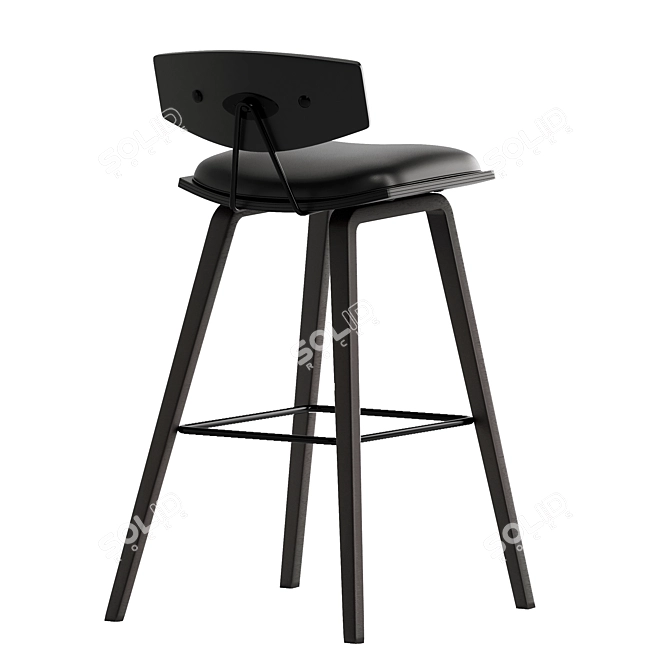 Armen Living Leather Barstool Kit 3D model image 5