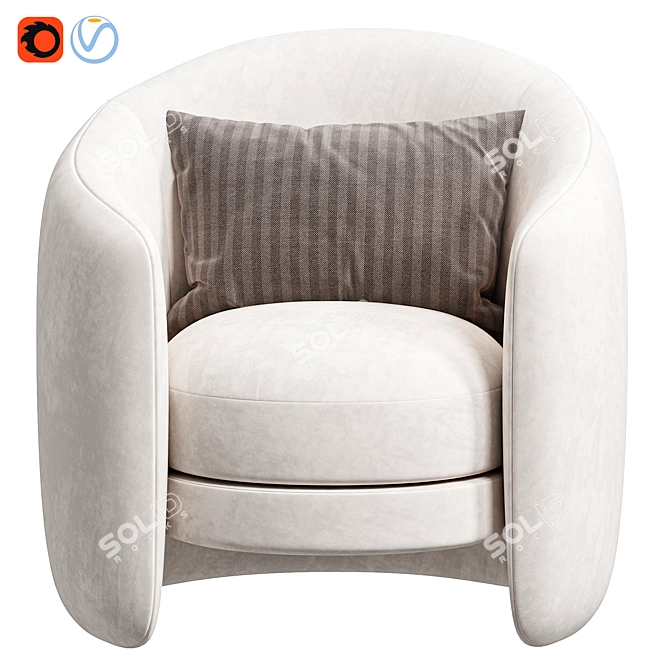 Fernie Chair: Contemporary Elegance & Comfort 3D model image 2