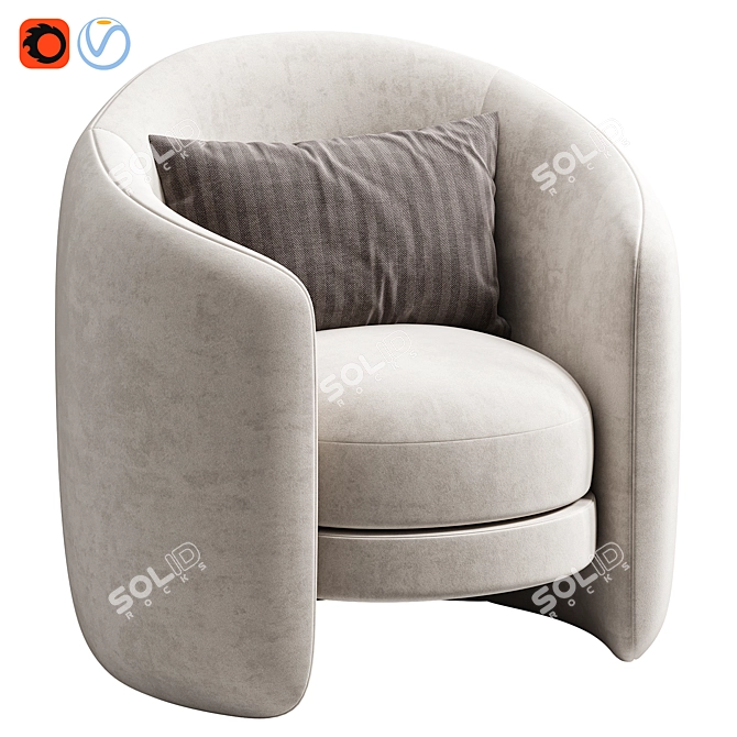 Fernie Chair: Contemporary Elegance & Comfort 3D model image 4