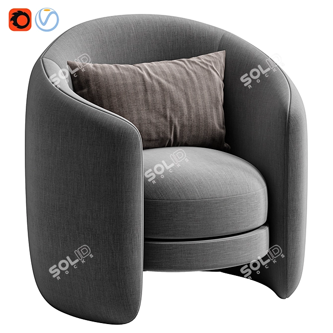 Fernie Chair: Contemporary Elegance & Comfort 3D model image 6