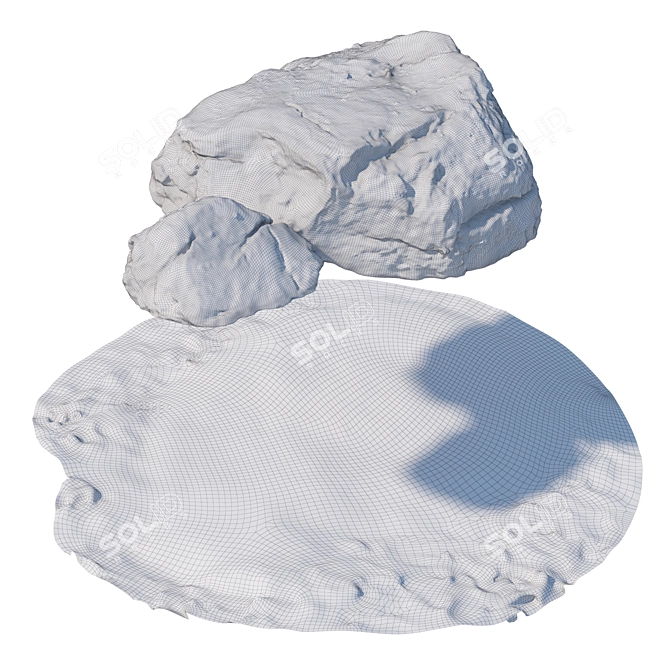 Landscape Stone Set with Textures 3D model image 6