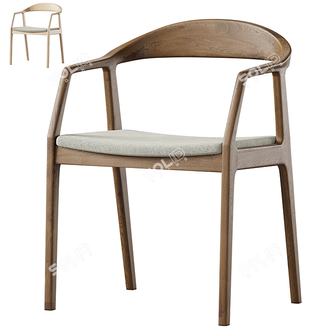 Sapporo Upholstered Chair, DeepHouse 3D model image 1