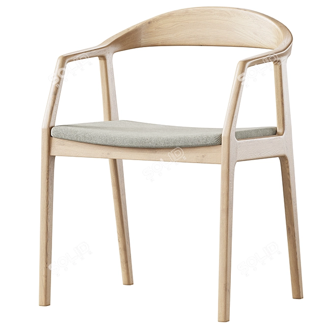 Sapporo Upholstered Chair, DeepHouse 3D model image 2