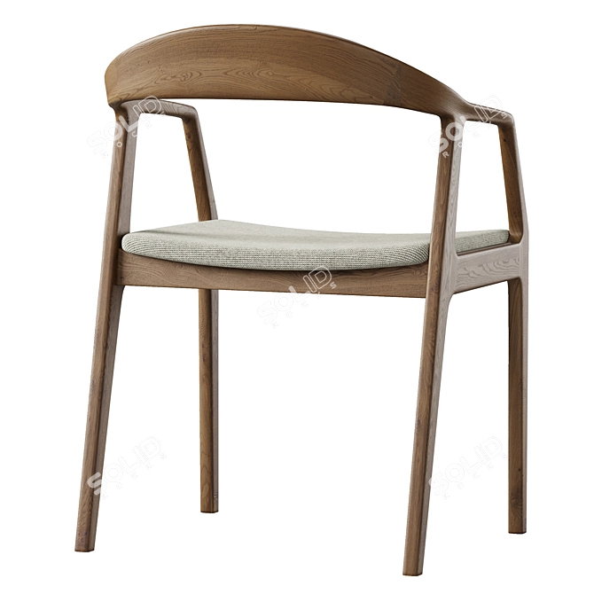 Sapporo Upholstered Chair, DeepHouse 3D model image 4