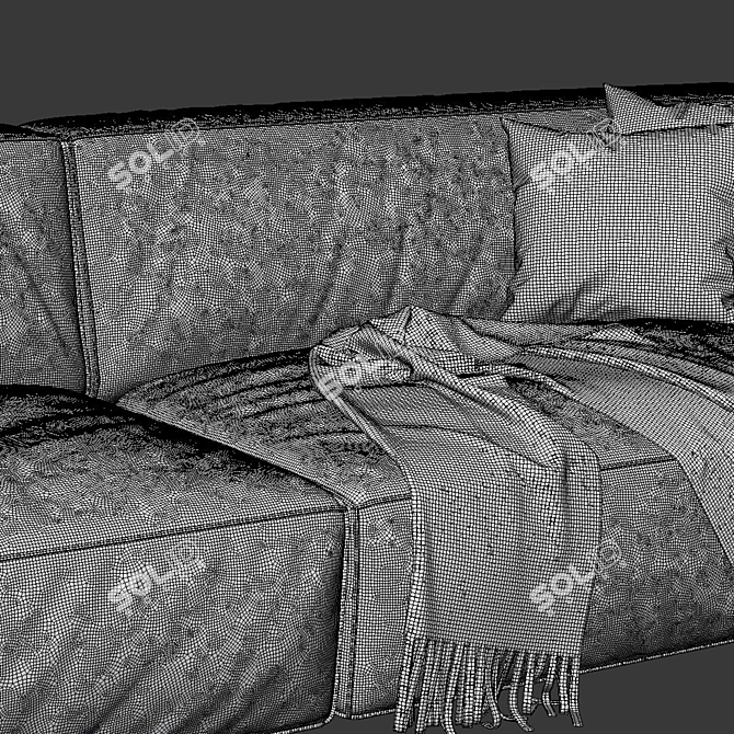  Modern Pelle Sofa 3D Model 3D model image 4