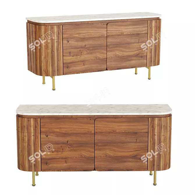 elegant Grace sideboard in Kare 3D model image 1