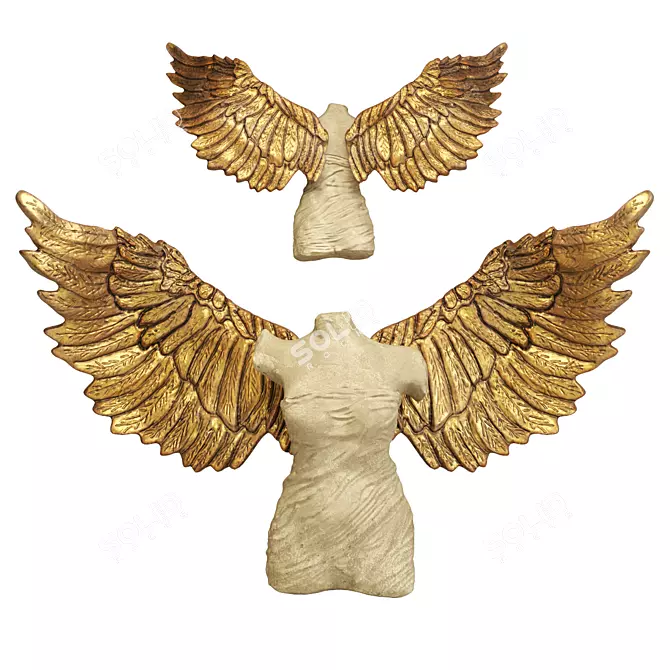  Angelic Wall Décor Gela 3D model image 1