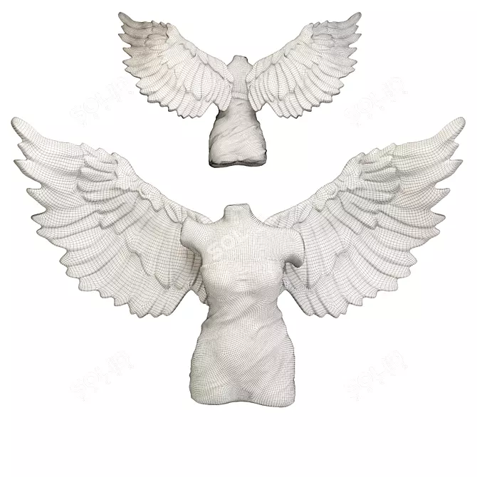  Angelic Wall Décor Gela 3D model image 2