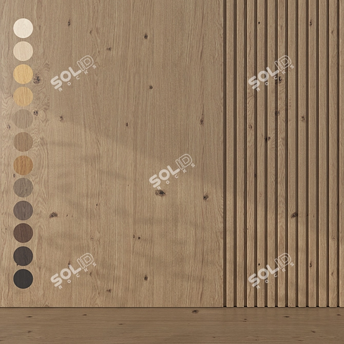 Oak Wood Texture Pack 095 3D model image 1