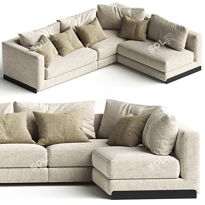 Rendez Vous Modern Sectional Sofa 3D model image 1