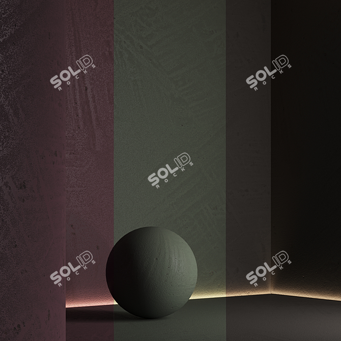 Seamless Decorative Plaster Kit 3D model image 6