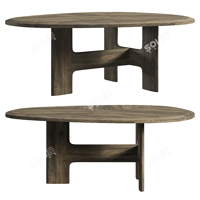 Inspired Kiyomizu Dining Table Design 3D model image 1