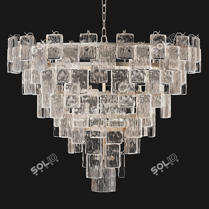 Venetian Glass Murano Chandelier. 3D model image 2