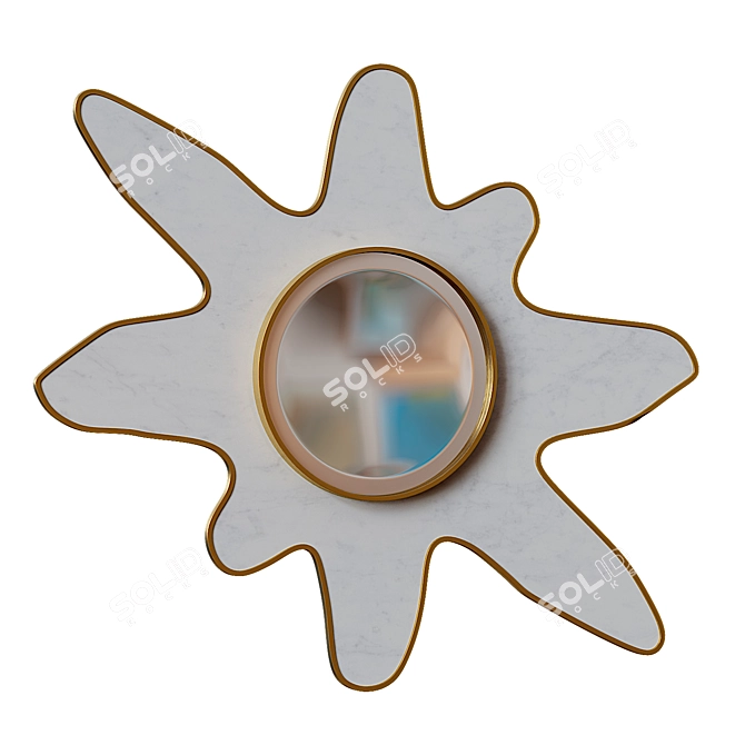 Glam Star Alabaster Mirror Set 3D model image 1