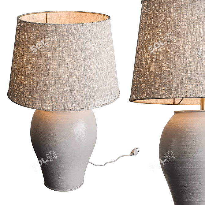 Ethnic Fabric Table Lamp 🌟 3D model image 1