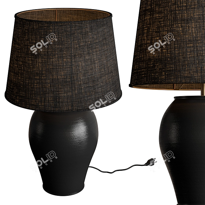 Ethnic Fabric Table Lamp 🌟 3D model image 3