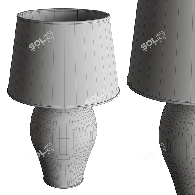 Ethnic Fabric Table Lamp 🌟 3D model image 4