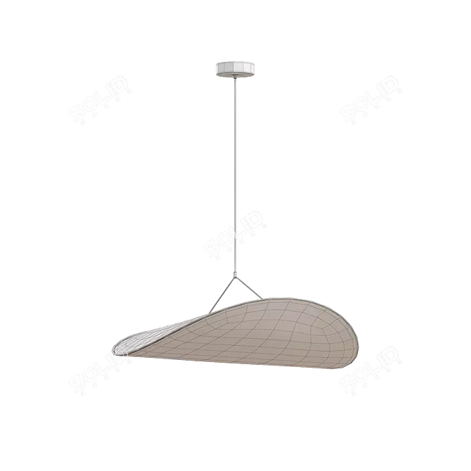 Sleek Contemporary Tense Pendant Lamp 3D model image 2