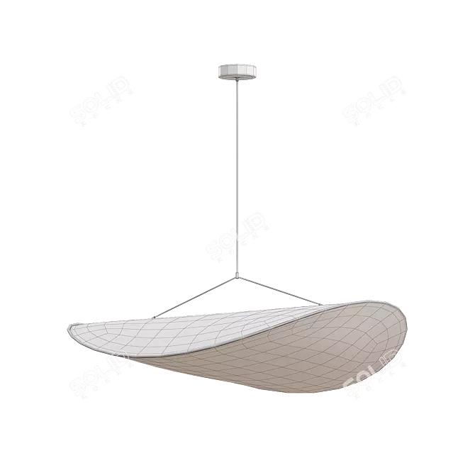 Sleek Contemporary Tense Pendant Lamp 3D model image 3