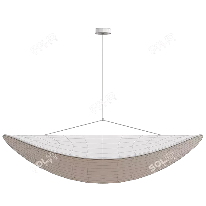 Sleek Contemporary Tense Pendant Lamp 3D model image 4