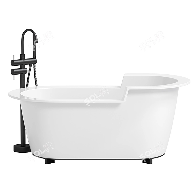 Modern LivingTec Bathtub Ofelia 3D model image 2