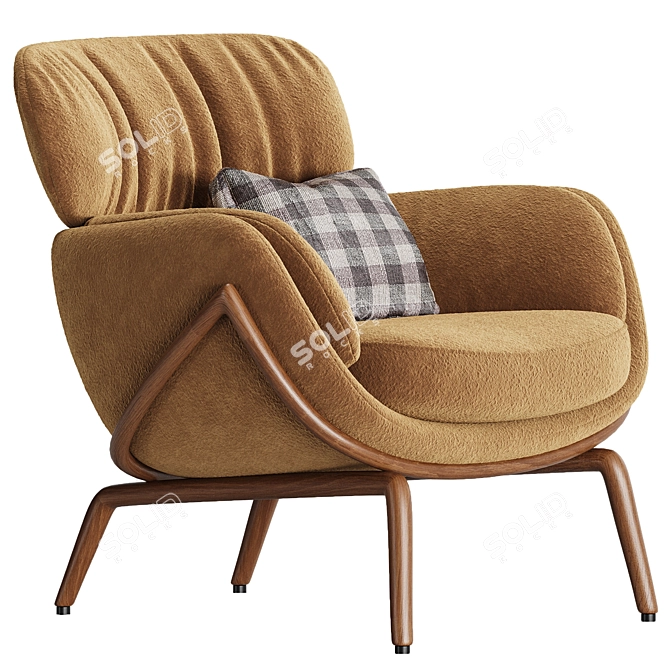 Modern Lounge Chair by Elysia 3D model image 1