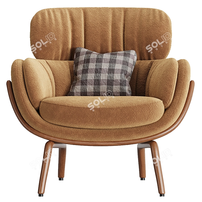 Modern Lounge Chair by Elysia 3D model image 2
