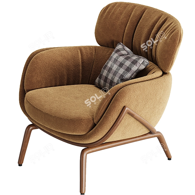 Modern Lounge Chair by Elysia 3D model image 3