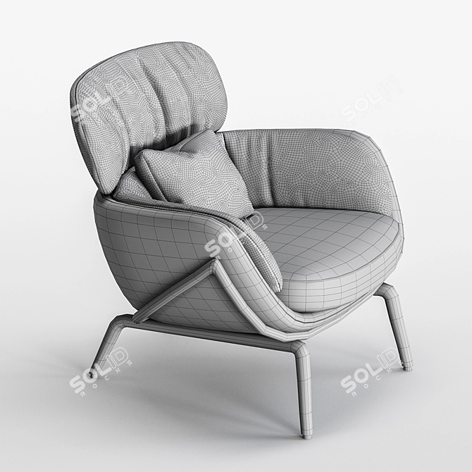 Modern Lounge Chair by Elysia 3D model image 4