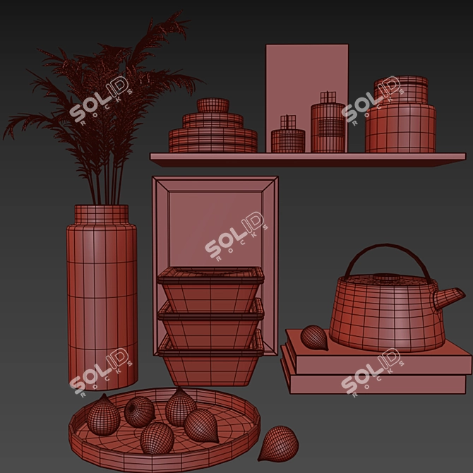 Versatile Kitchen Accessories Set 3D model image 2