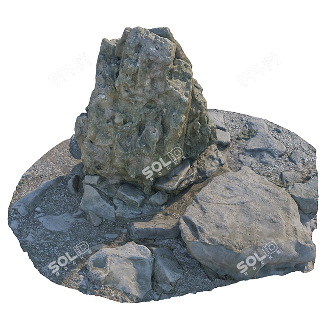 Stone Plaque for Park 3D model image 2