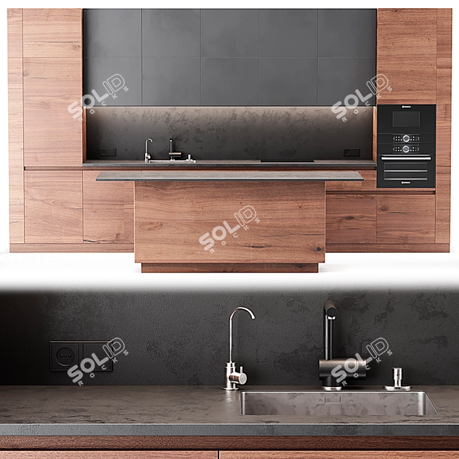 Modern Kitchen Set | Detailed Design 3D model image 2