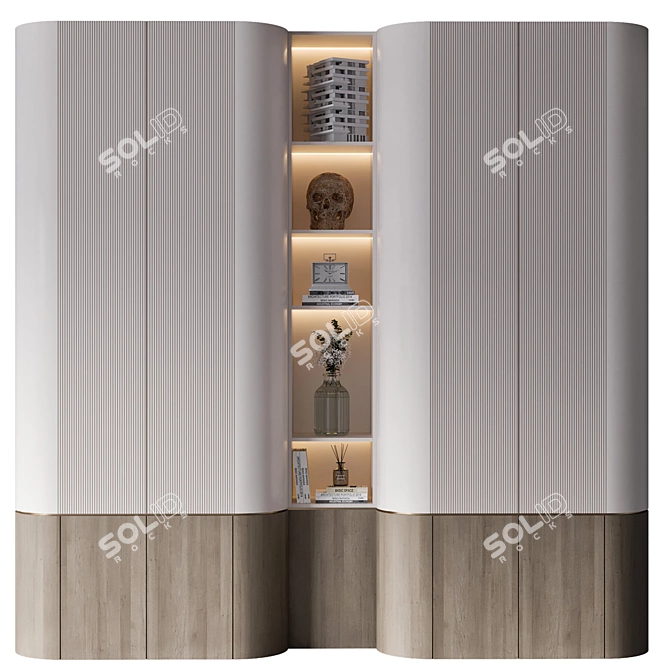 Stylish Wardrobe No29 Set 3D model image 1